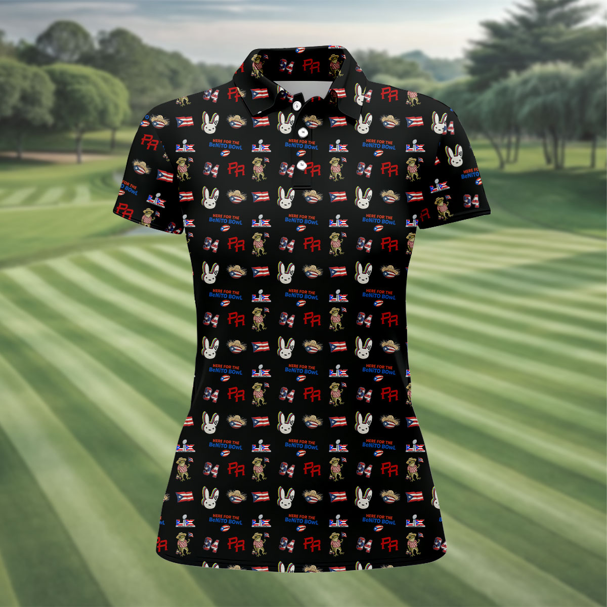 Here For The Benito Bowl Football Theme Black Polo Shirt Womens, American Football League Gift Ideas For Football Fans