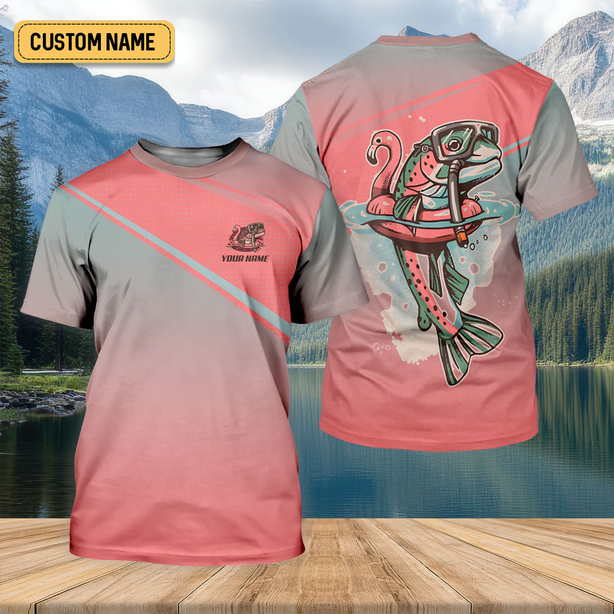 Custom Funny Fishing Shirt for Men, Snorkeling Fish Summer Beach, Fishing UPF Shirts