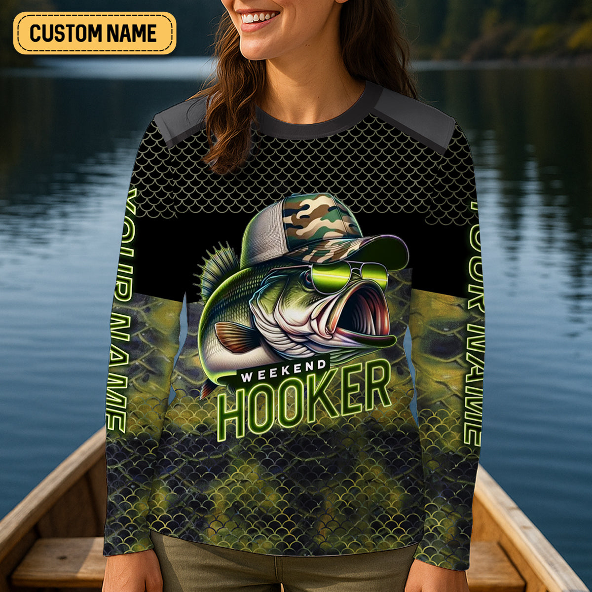 Weekend Hooker Camouflage Fishing Shirts, Fishing Shirt For Women, Fishing UPF Shirts