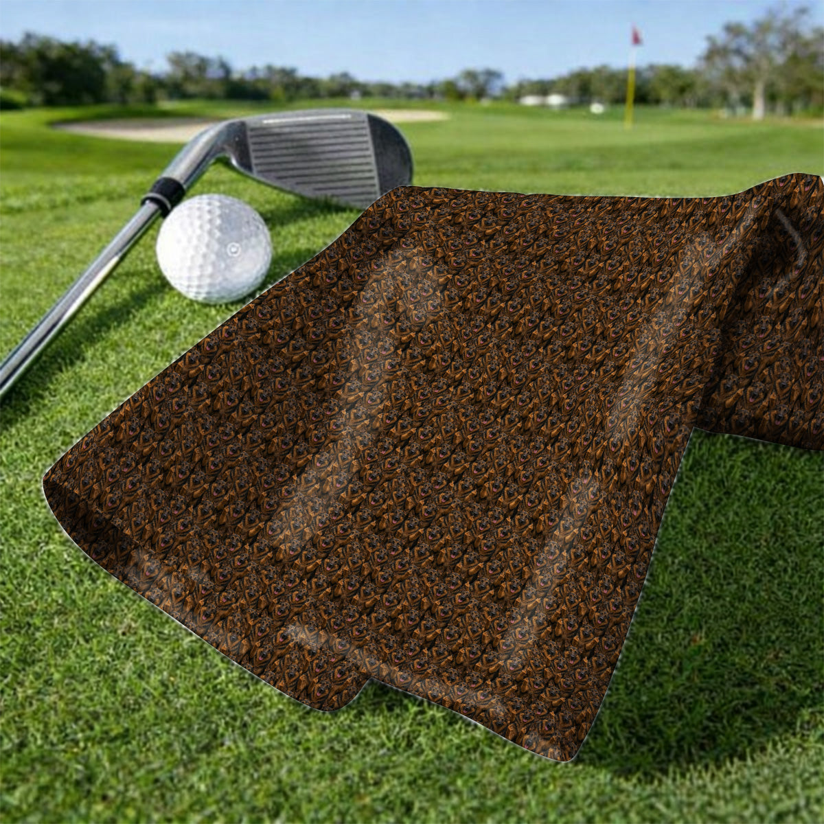 German Shepherd Pattern Golf Towels, Funny German Shepherd Towel, Dog Lover Golf Gift