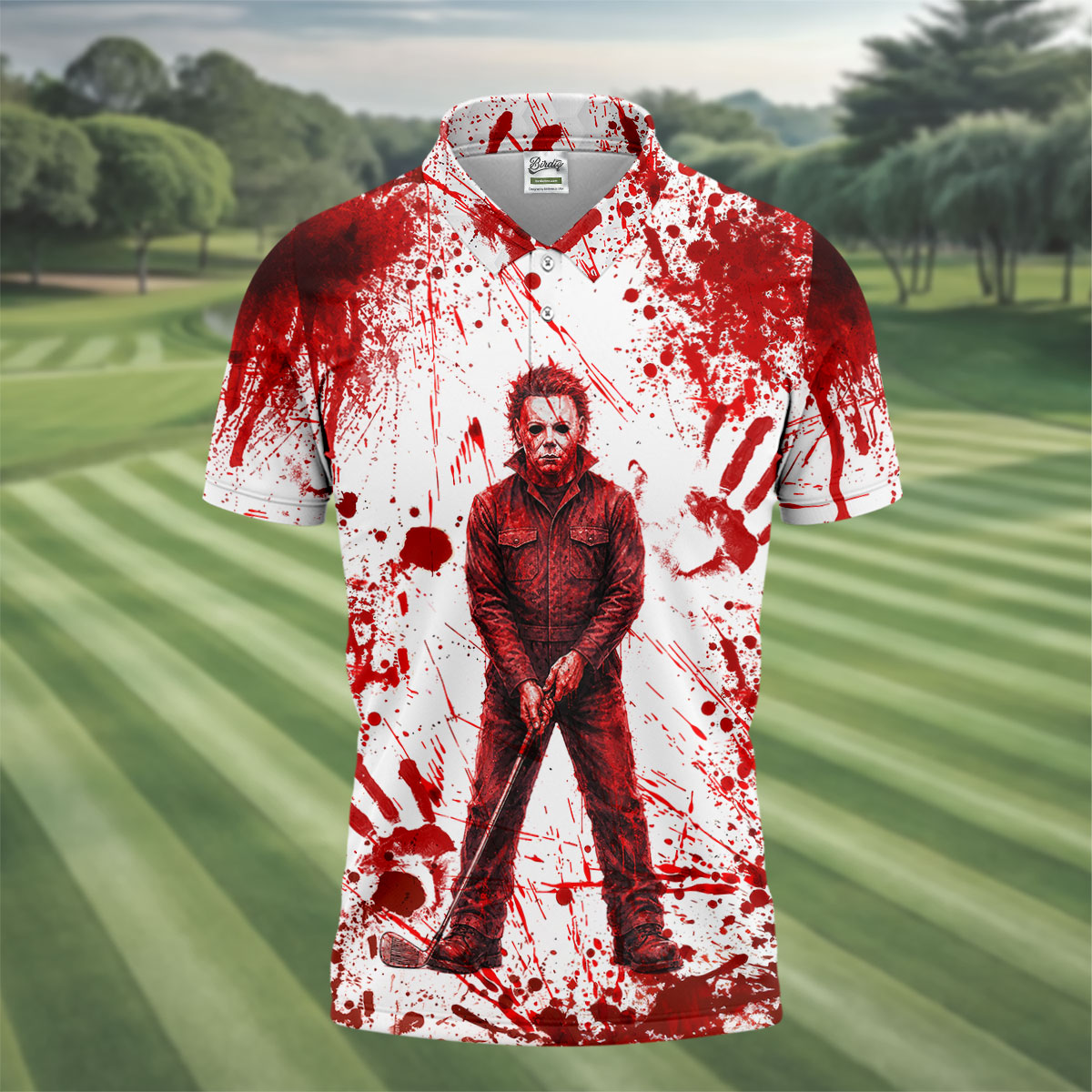 You Can't Kill The Bogeyman Halloween Polo Shirt, Mens Golf Polo, Golf Shirts For Men