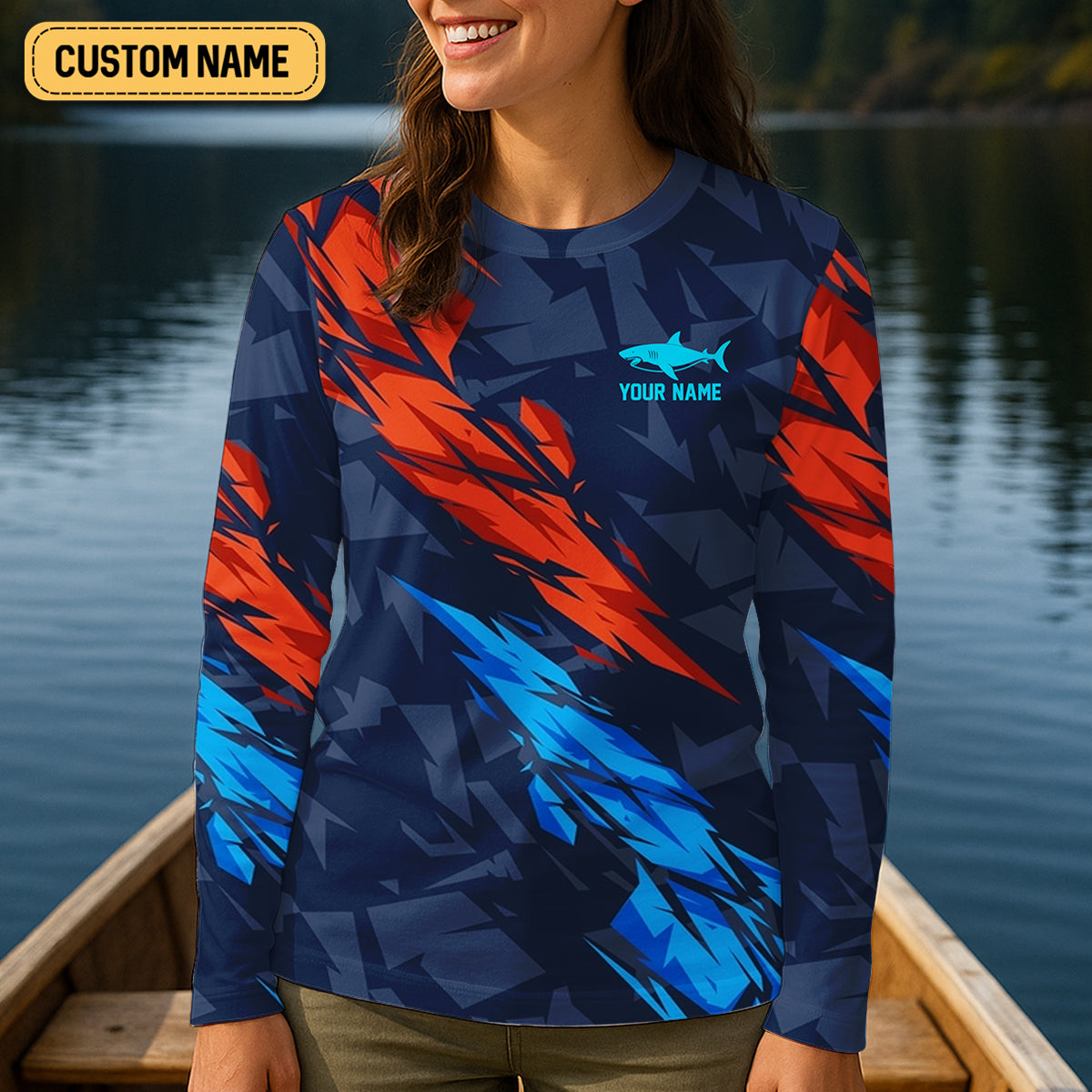 Shark Fishing SPF Shirt, Shark Area Surf's Up The Catch Wave Funny Fishing Shirt, Female Fishing Shirts