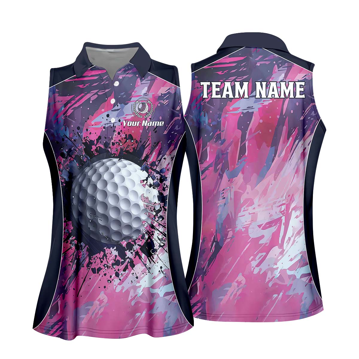 Colorful Golf Ball Custom Women Golf Polo ShirtGolfing Apparel, Women Golf Gifts