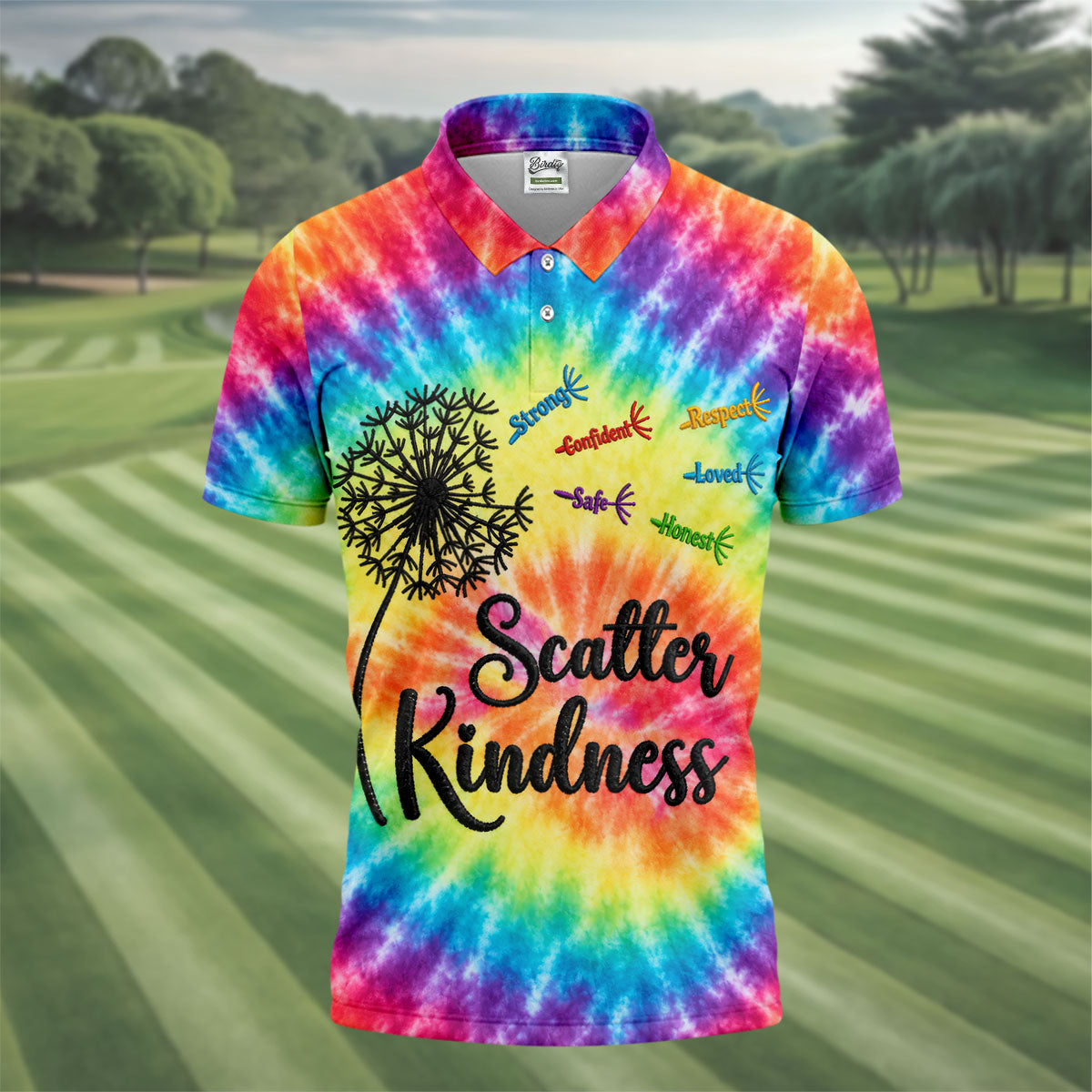 Scatter Kindness Suicide Awareness Polo Shirt, Mens Polo Shirts, Mens Golf Apparel