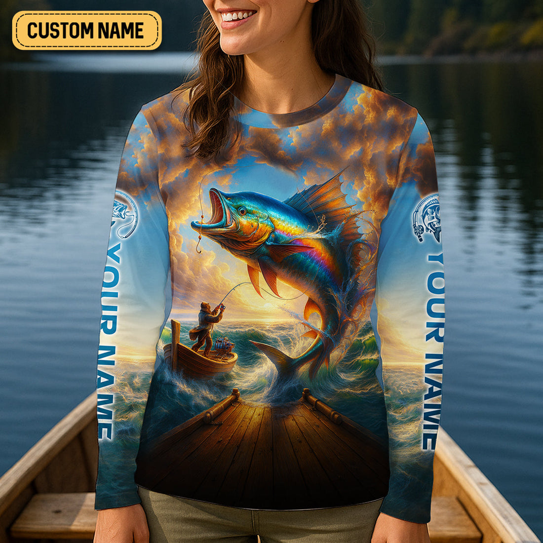 The Sea Once It Casts Its Spell Sailfish Fishing Shirt For Women, Fishing UPF Shirts, Female Fishing Shirts