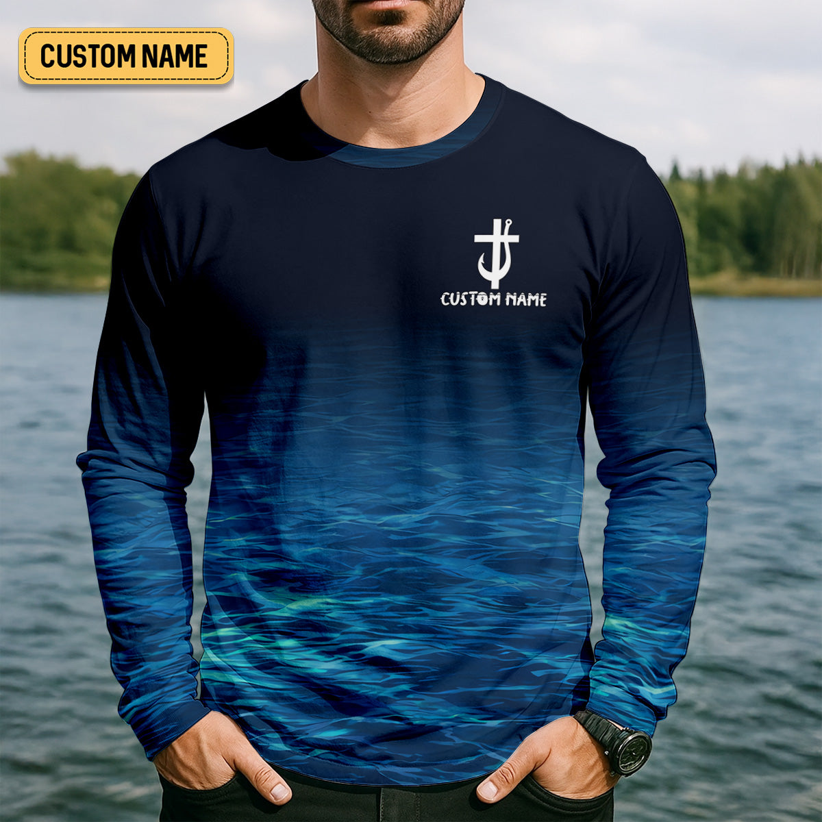 Made A Fisherman – Christian Fishing Shirt, Fishing UPF Shirts, Funny Fishing Shirt