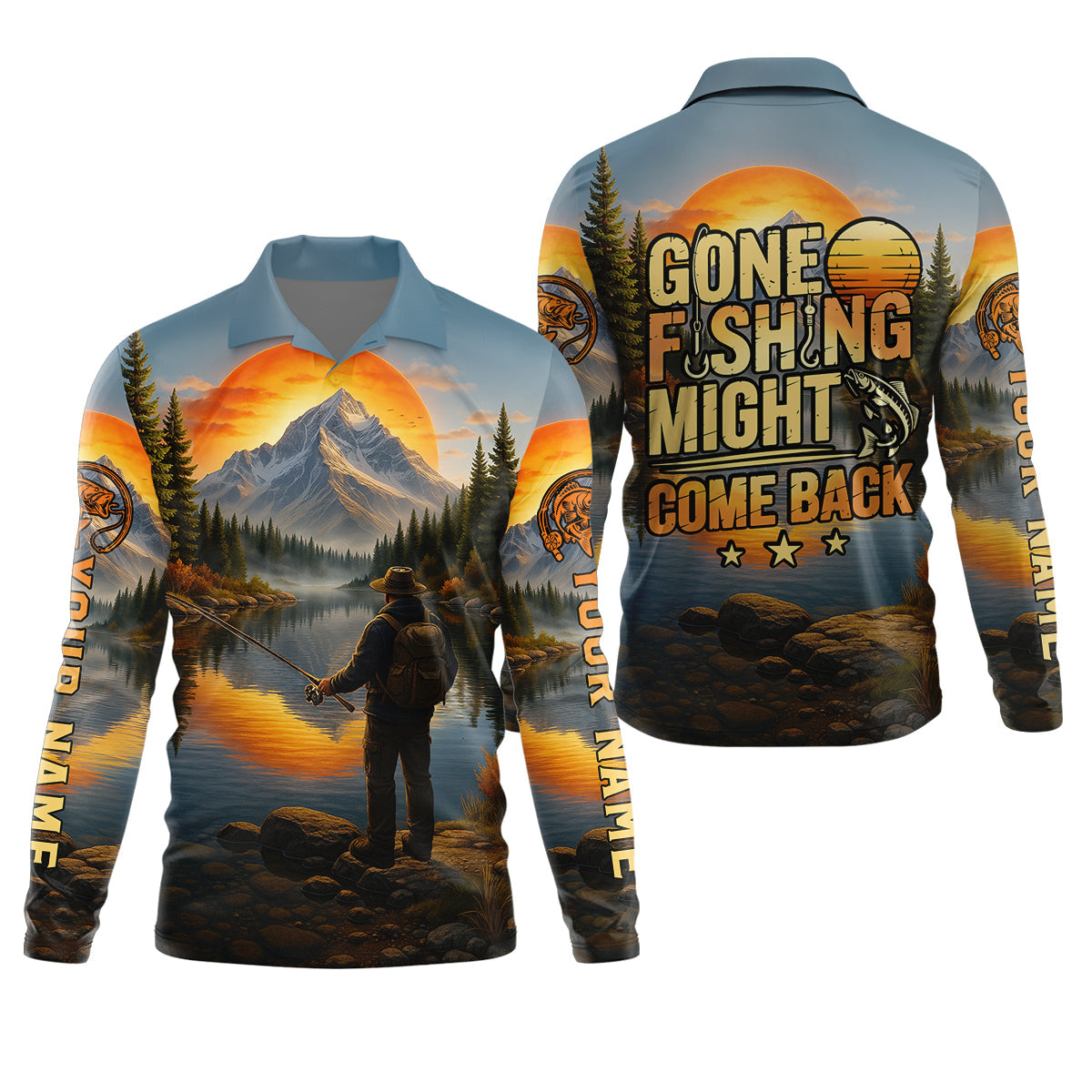 Gone Fishing Might Come Back SPF Shirts, Custom Fishing Shirts, Fishing Shirts For Men, Funny Fisherman Gift