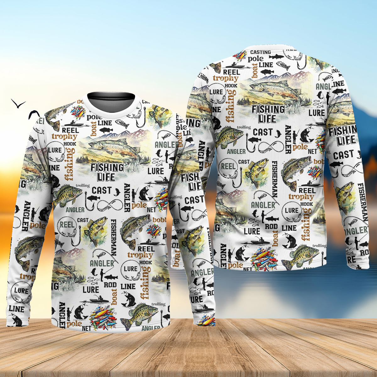 Fishing Life Fishing UPF Shirts, Funny Fishing Shirt, Gift For Fisherman, Fishing Shirts For Men
