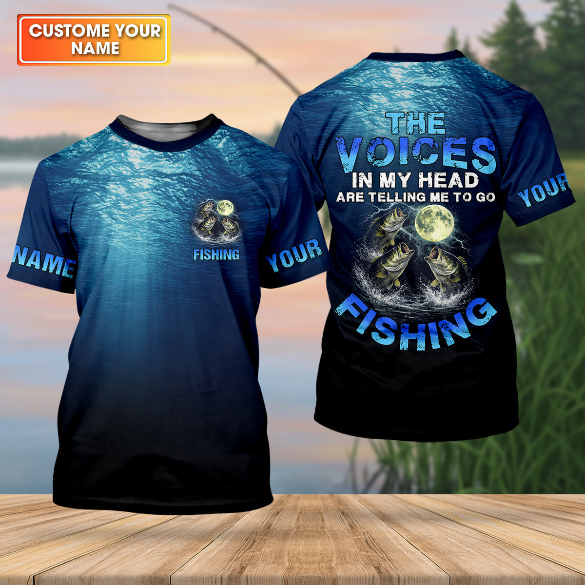The Voices In My Head Are Telling Me To Go Fishing Funny Fishing Shirt, Fishing UPF Shirts, Fishing Gifts For Men