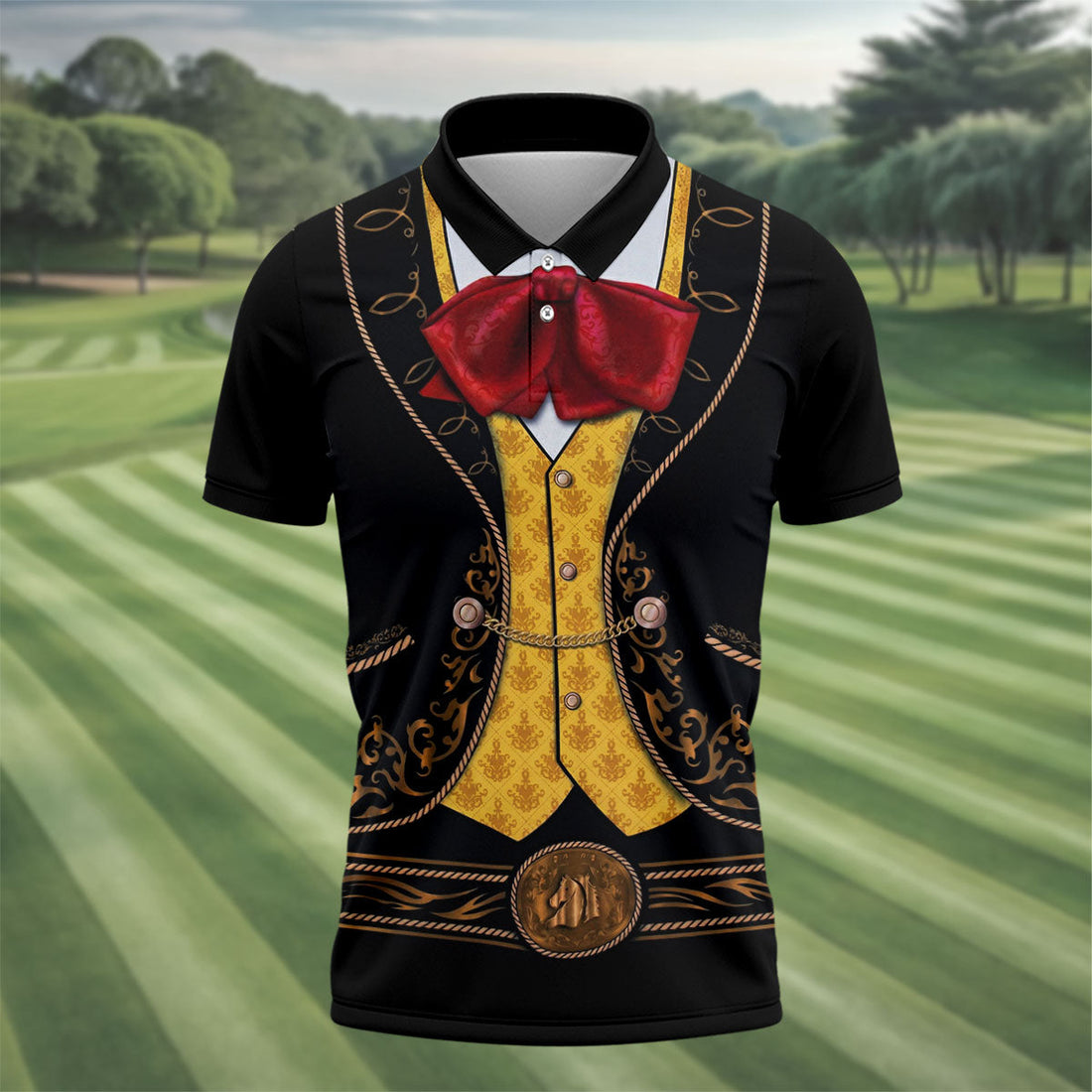 Mexican Fiesta Theme Funny Costume Golf Tops For Men, Cinco De Mayo Celebration Golf Shirts For Men