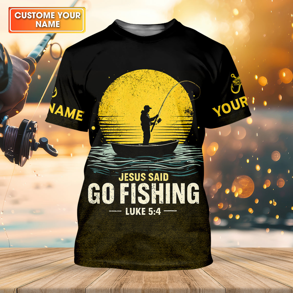 Jesus Said Go Fishing Bible Fishermen Christian Fishing UPF Shirts, Fishing Shirts For Men, Fisherman Gift