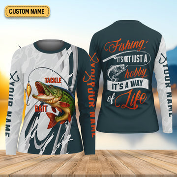 Tackle Bait Fishing UPF Shirts, Fishing Shirt For Women, Funny Fishing Shirt, SPF Long Sleeve Shirts Womens