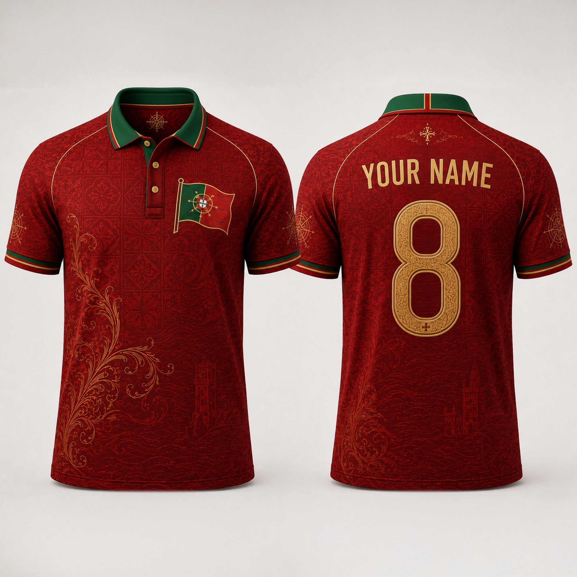 Portugal Fan Fooball Shirt, Azulejos V-Neck For Men Football Lover, Soccer Game Day Football Gifts