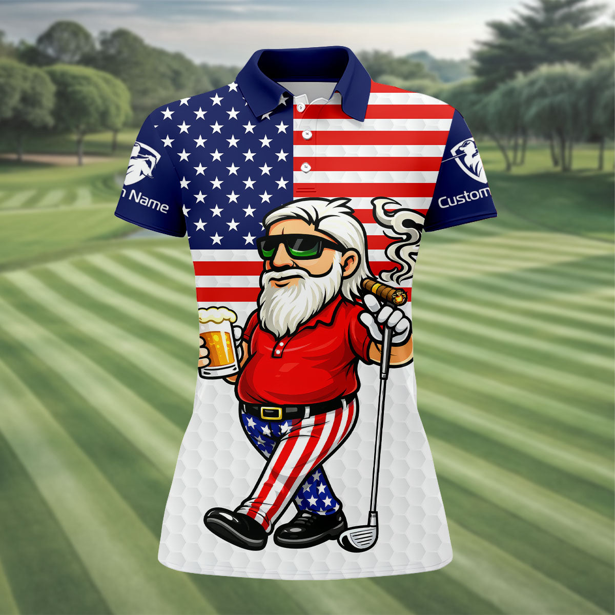 Swing Swear Look For Ball Repeat Patriotic 4th Of July Golf Shirt, 250 Years Golf Shirt For Women