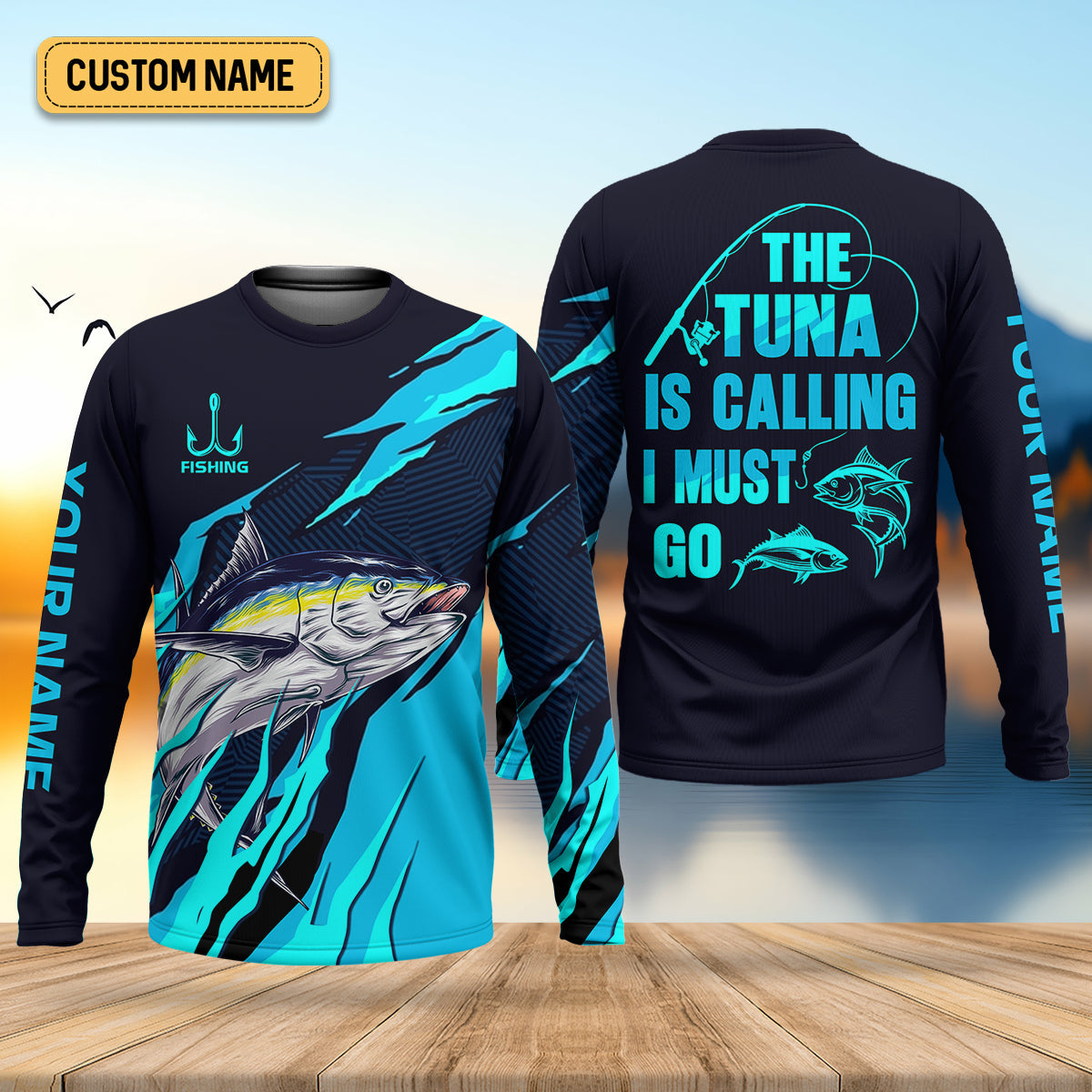 The Tuna Is Calling I Must Go Tuna Fishing SPF Shirt For Men, Fishing Gifts For Men, Fishing Shirts For Men