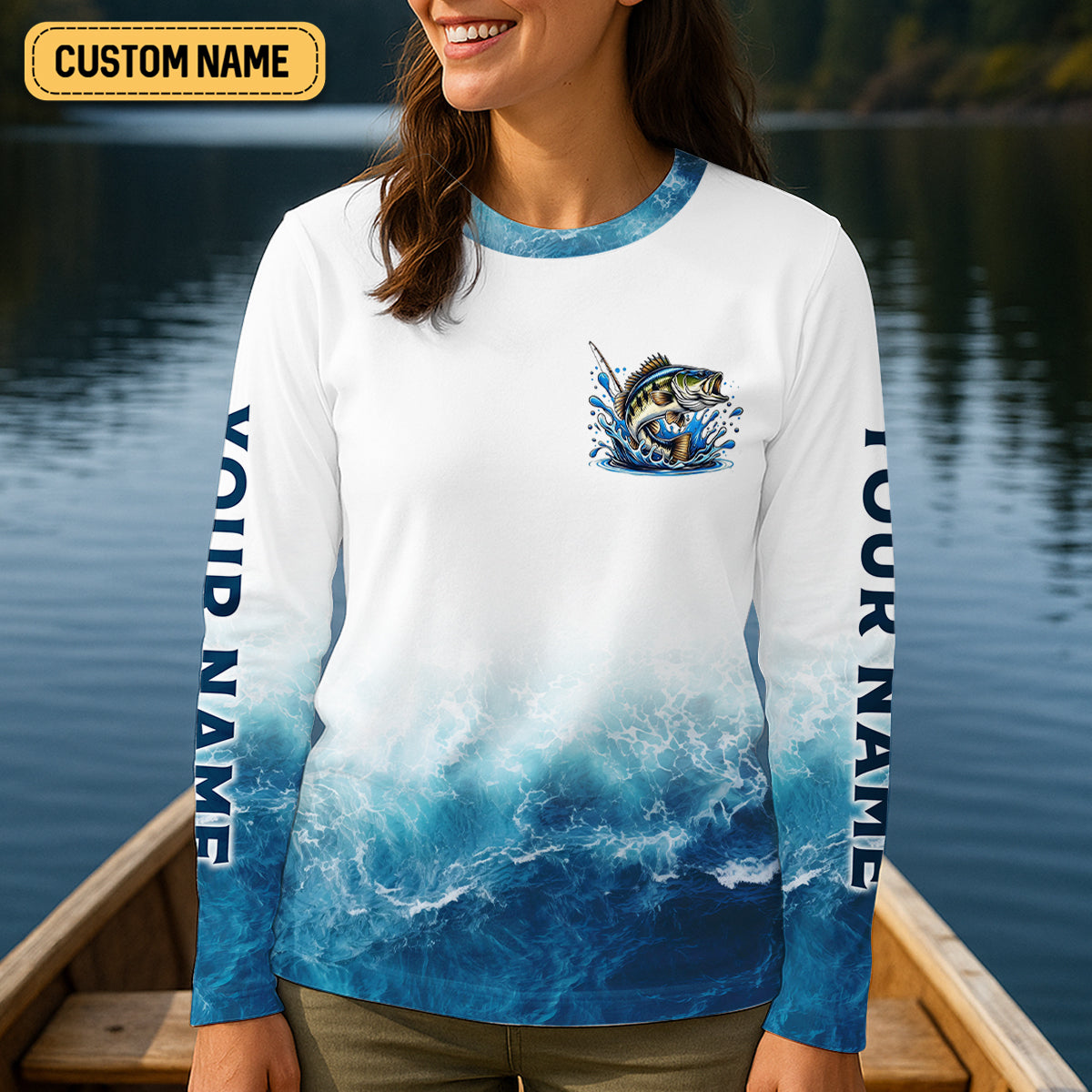 Fishing Is Therapy Funny Fishing Shirt, Long Sleeve Sun Shirt, Women SPF Shirt, Fishing Shirt Long Sleeve