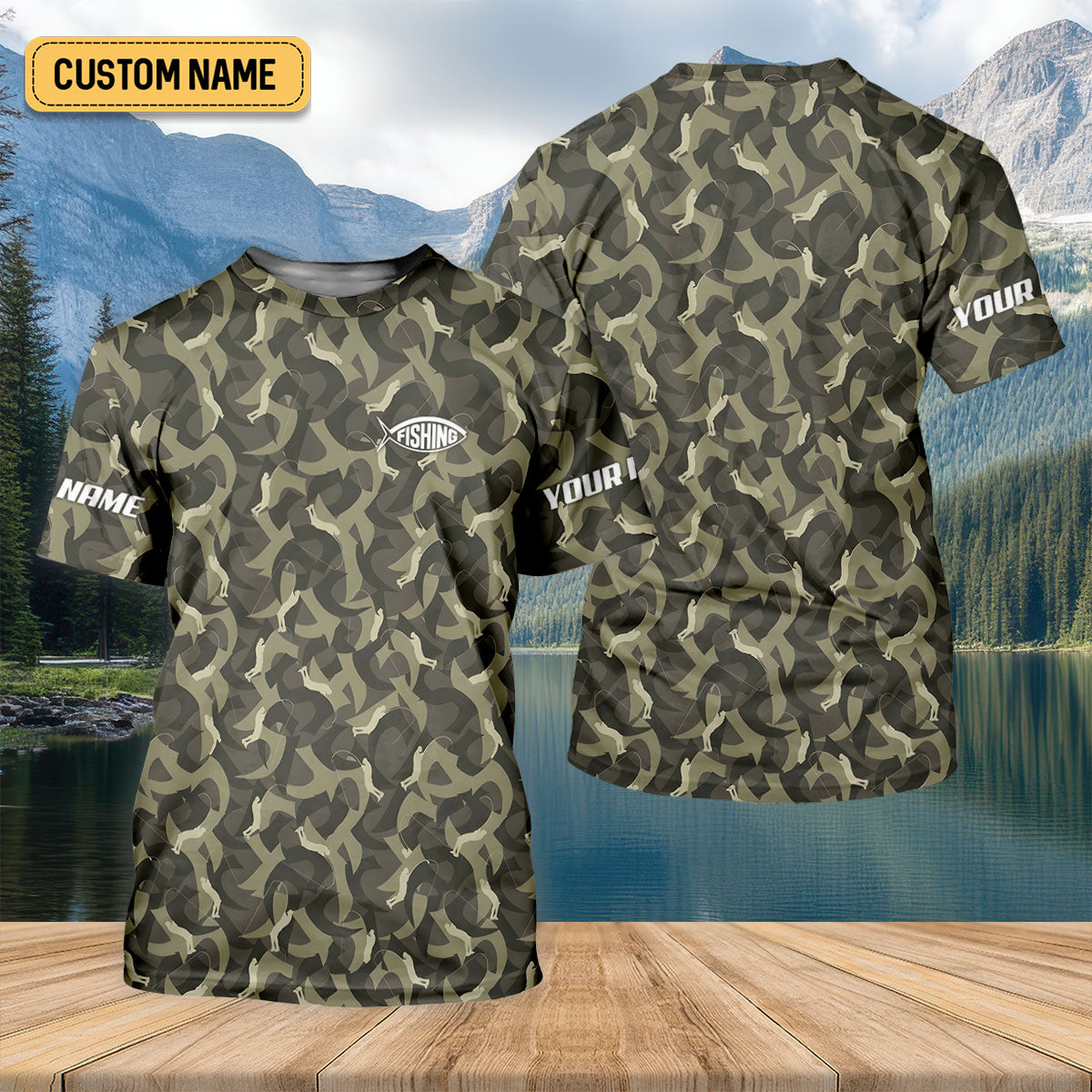 Camo Fishing Shirt for Men, Long Sleeve UPF Performance Fishing Shirt, Outdoor Angler Shirt