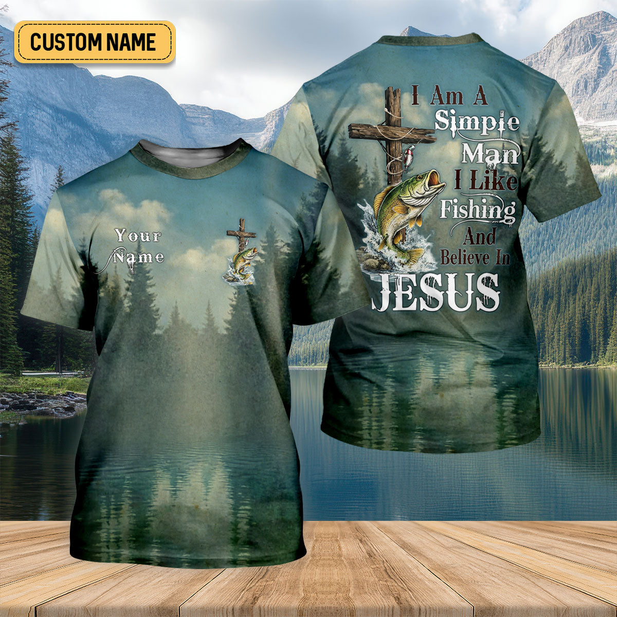 A Simple Man – Fishing Faith In Jesus Shirt, Fishing UPF Shirts, Funny Fishing Shirt