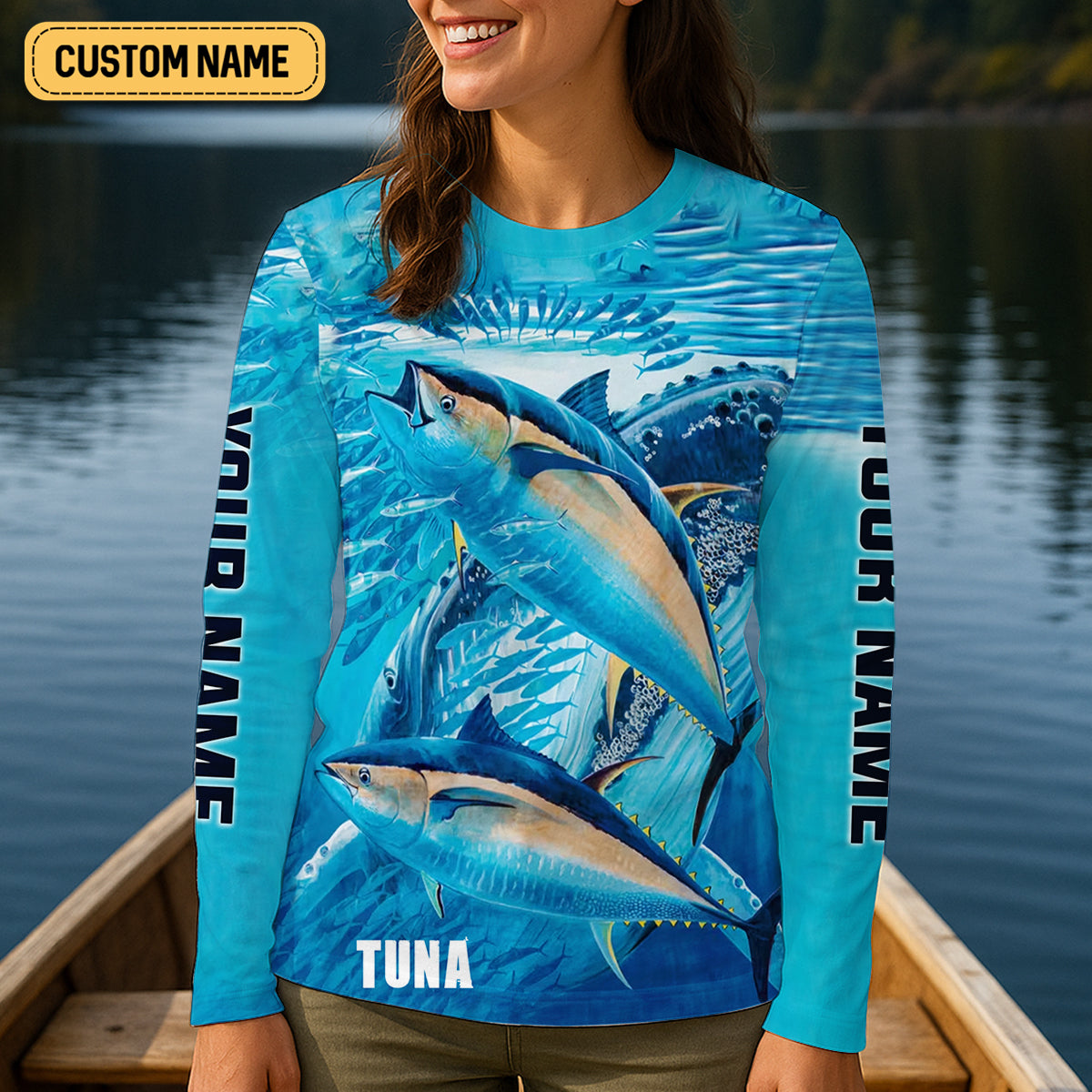 The Tuna Are Calling And I Must Go Fishing UPF Shirts, Female Fishing Shirts, Tuna Fishing Shirt For Women