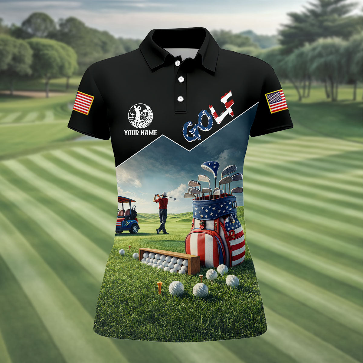It Takes A Lot Of Balls Patriotic Golf Shirt For Women, US 250th Anniversary Funny Golf Shirt