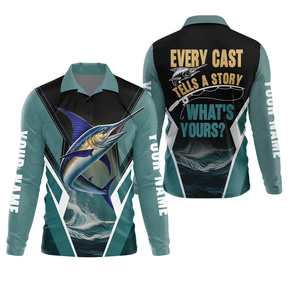 Every Cast Tells A Story Mens Fishing Shirts Long Sleeve, SPF Shirt For Men, Fishing Shirts For Men