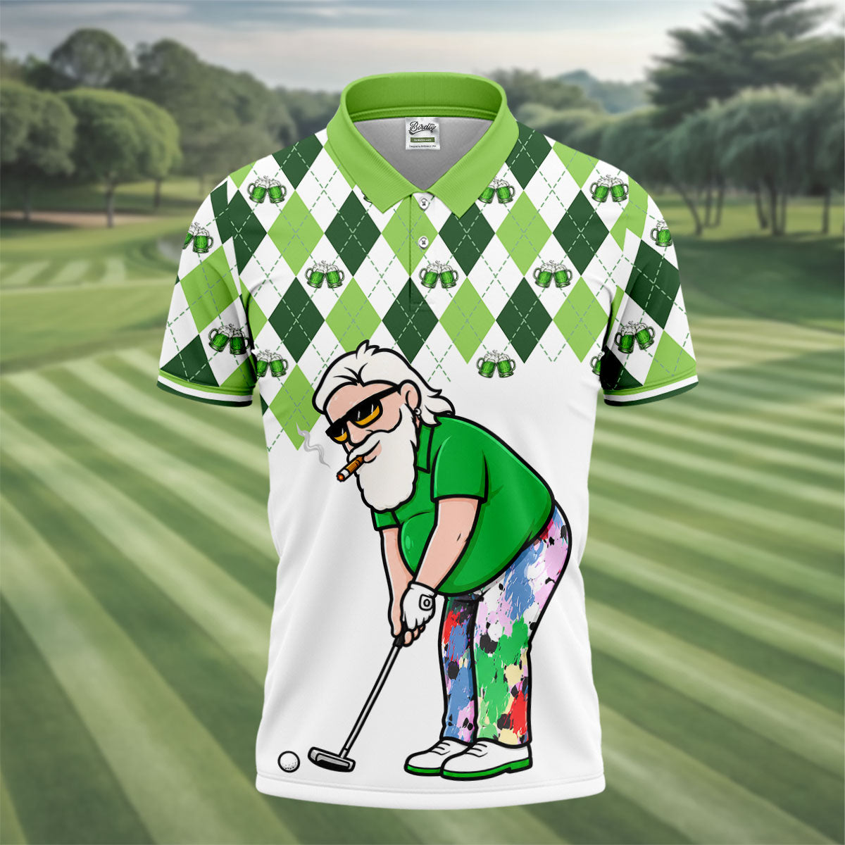 Funny Rippin Butts And Sinkin Putts Polo Shirt, Mens Polo Shirts, Mens Golf Apparel