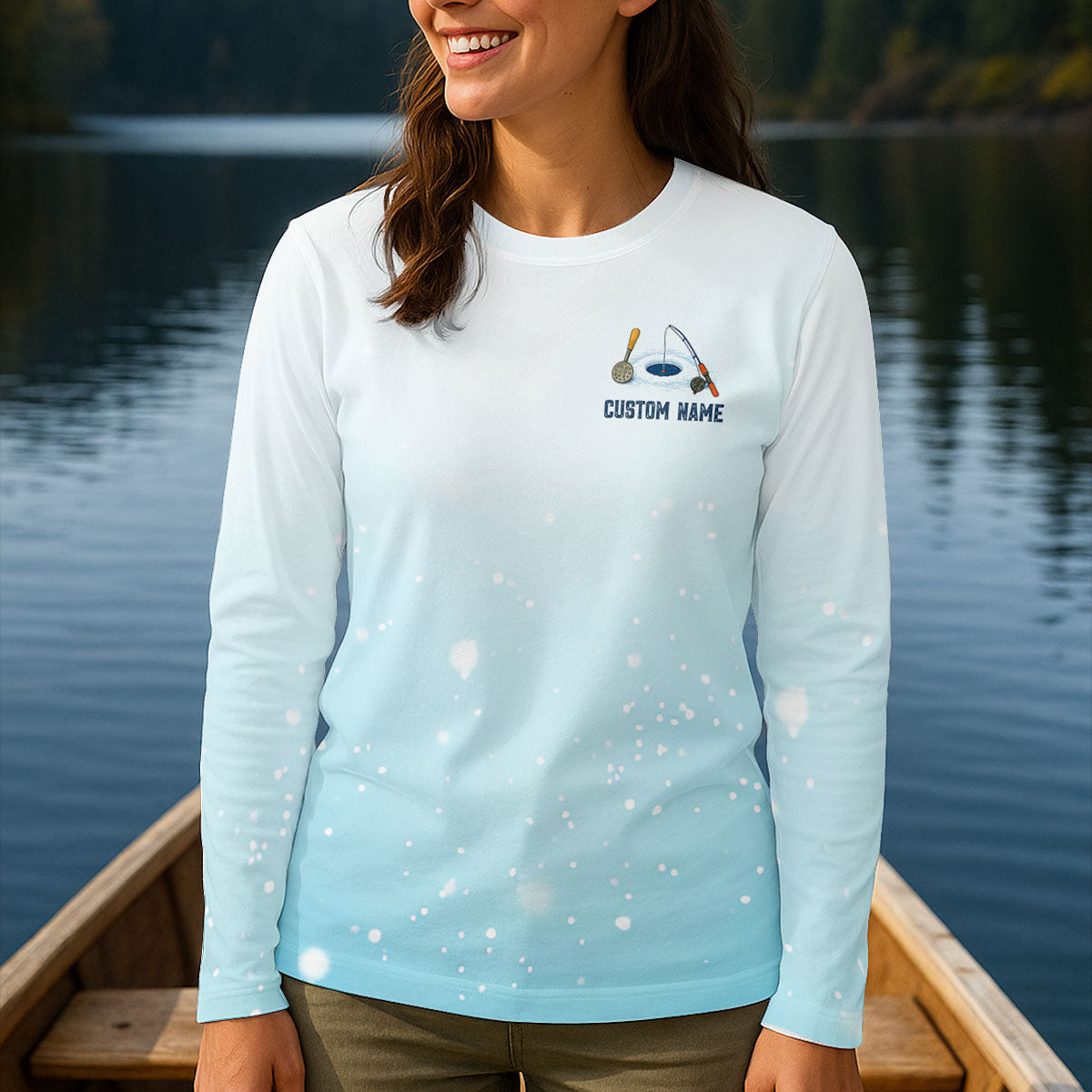 Life's Better With A Few Good Ice Holes Fishing UPF Shirts, Funny Fishing Shirt, Fishing Shirt For Women