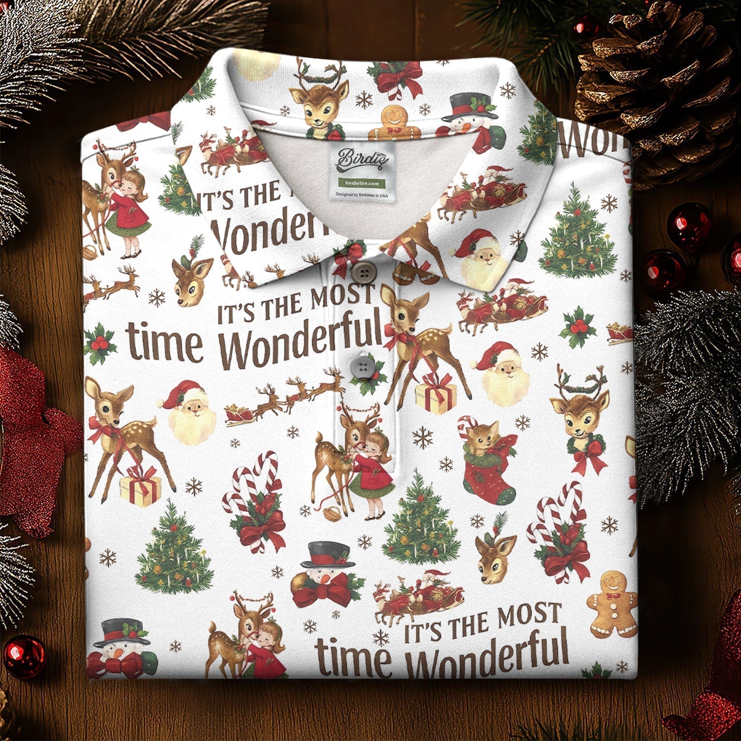 It's The Most Wonderful Time Christmas Golf Shirt, Cute Golf Outfit, Ladies Golf Shirts, Golf Shirt For Women