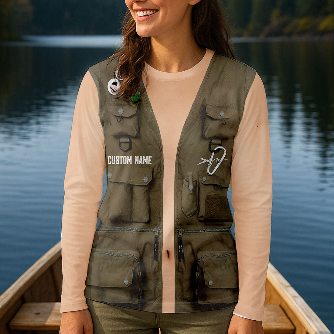 Fishing Vest Print Fishing UPF Shirts, Performance Fishing Shirts, Fishing Shirt For Women