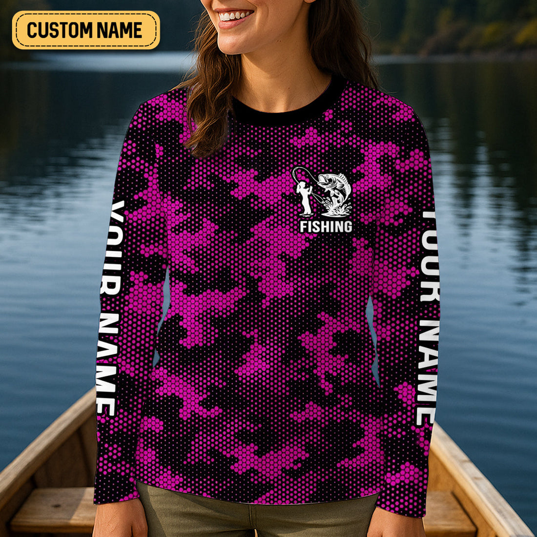 Some Girls Dance On Poles Real Girls Fish With Them Purple Camo Fishing UPF Shirts, Fishing Shirt For Women