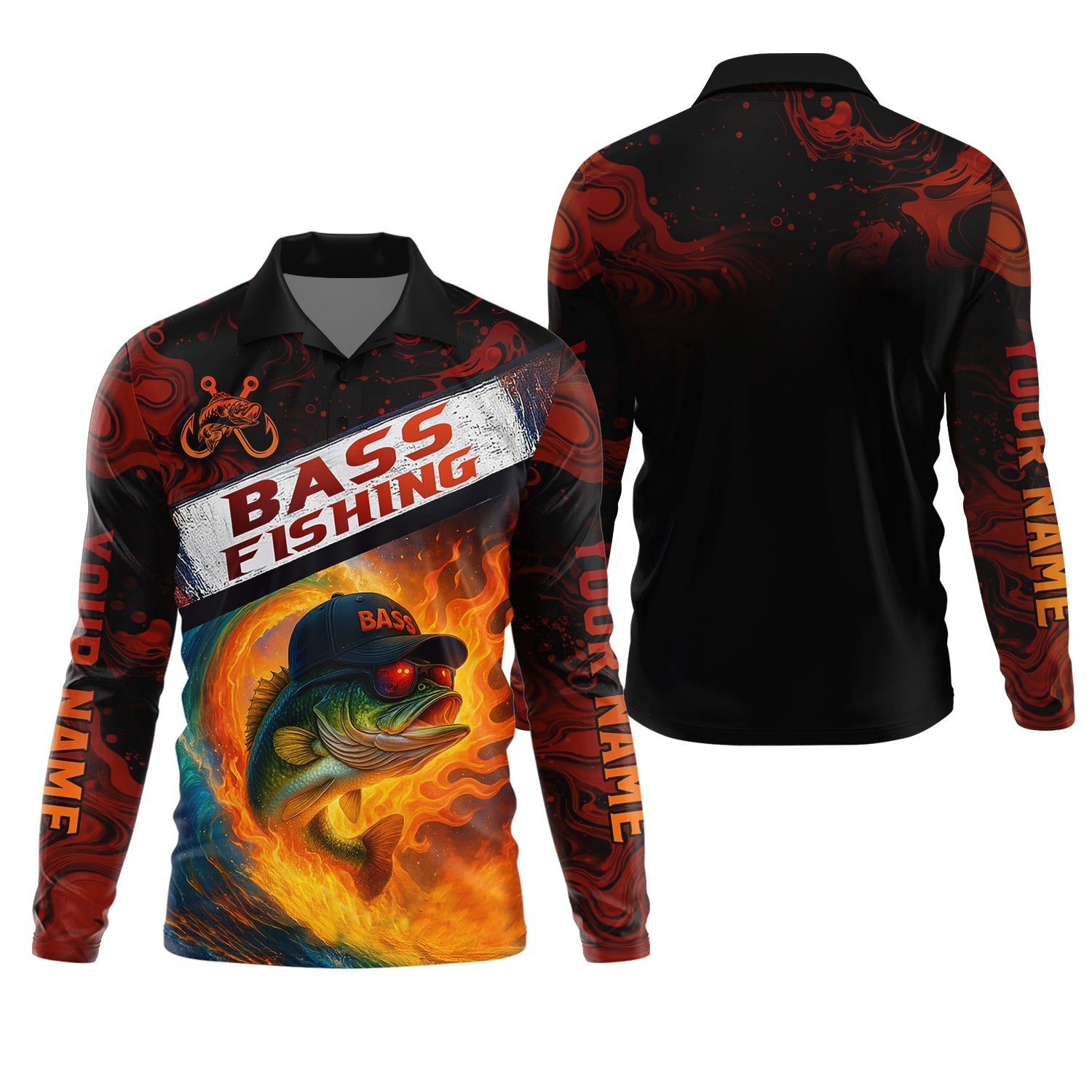 Bass Fishing Apparel, SPF Shirt For Men, Gift For Fisherman, Fishing Shirts For Men