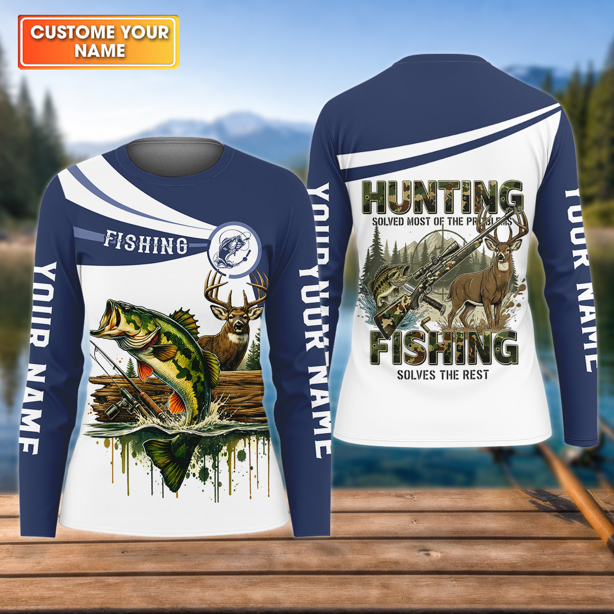 Hunting Fishing Camo Fishing Shirt, Fishing UPF Shirts, Personalized Fishing Shirt For Women, Female Fishing Shirts