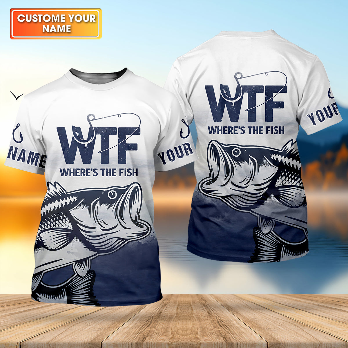 Where's The Fish Funny Fishing Shirt, Funny Quote Fishing UPF Shirts, Fishing Shirts For Men