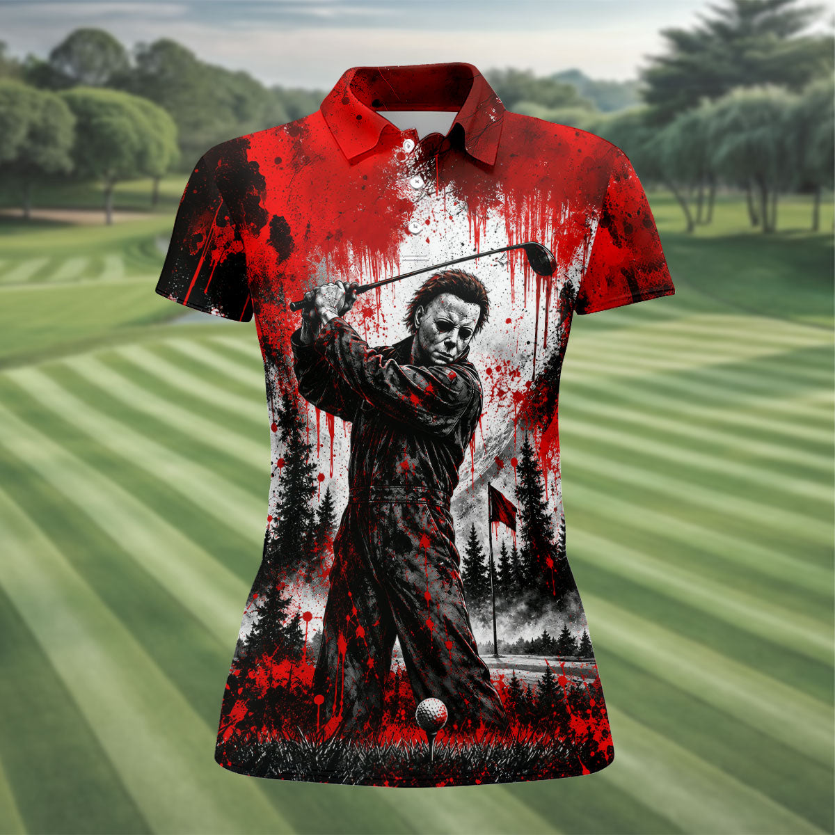 You Can't Kill Bogeyman Halloween Horror Character Polo Shirt, Golf Polo, Womens Golf Tops