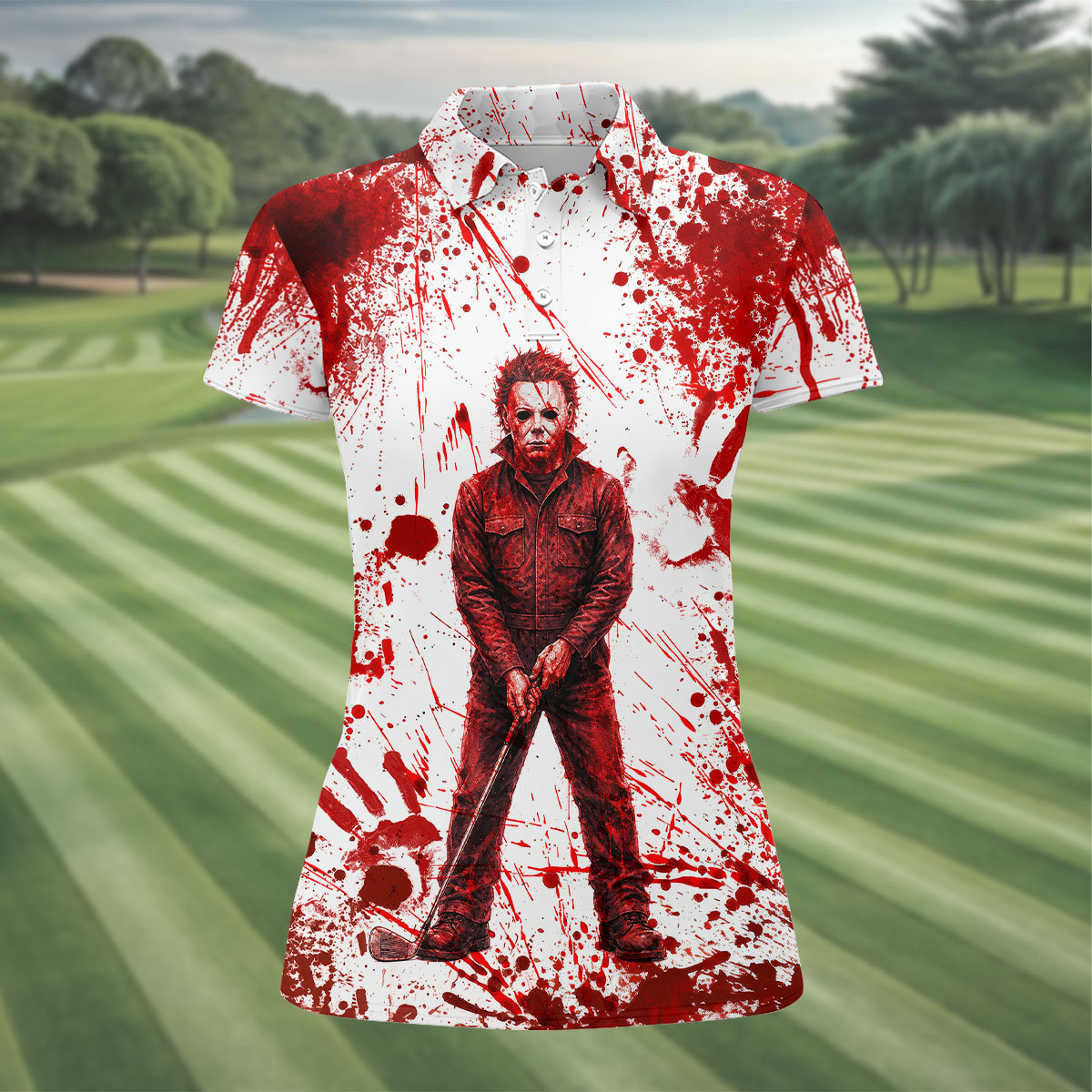 You Can't Kill The Bogeyman Halloween Polo Shirt, Womens Golf Tops, Golf Polo For Women
