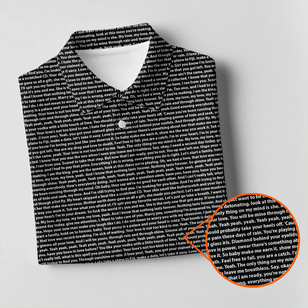 Black Text Pattern Golf Polo Shirt, Women’s Golf Apparel, Golf Shirts For Women