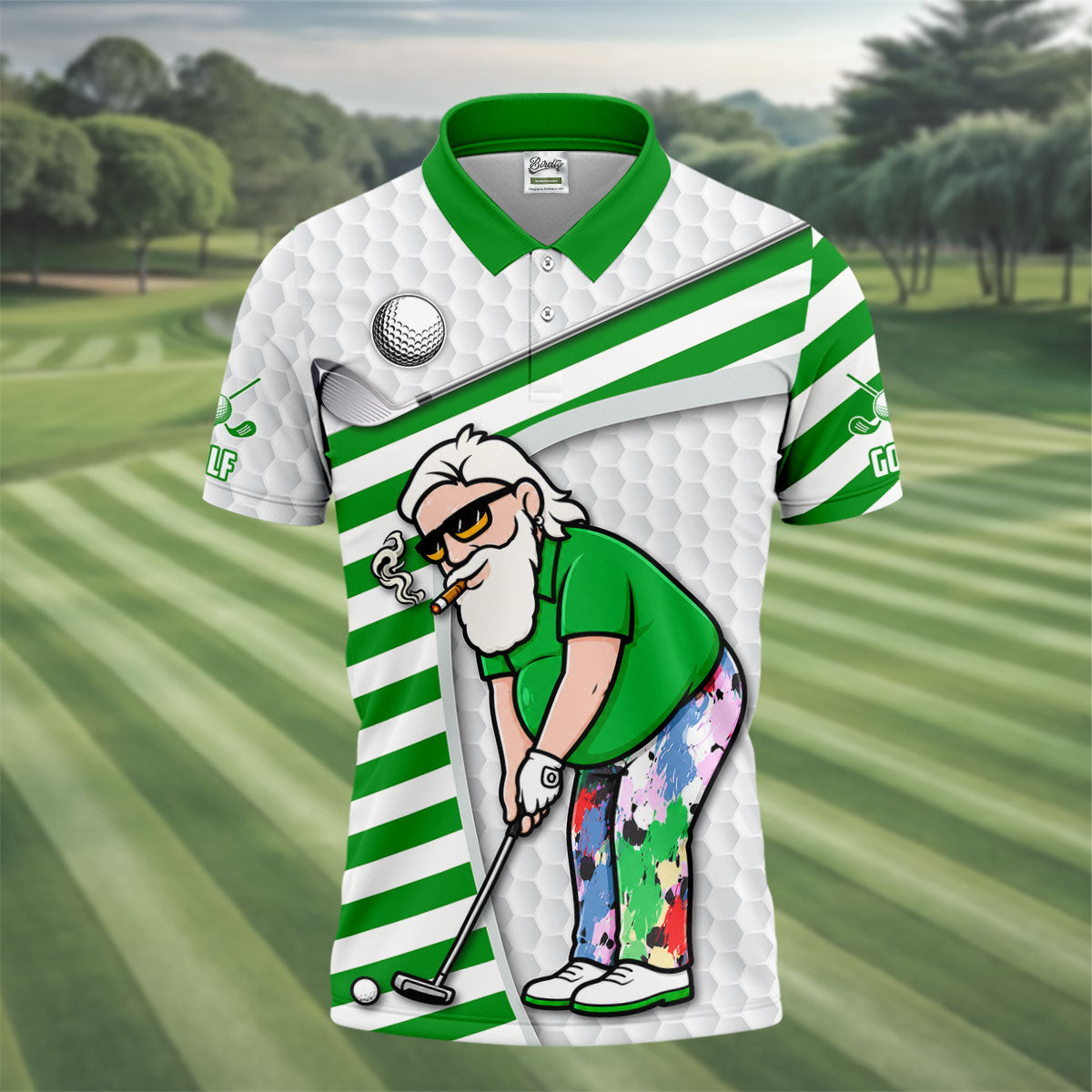 Funny Rippin Butts And Sinkin Putts Polo Shirt, Mens Golf Shirts, Golf Shirts For Men