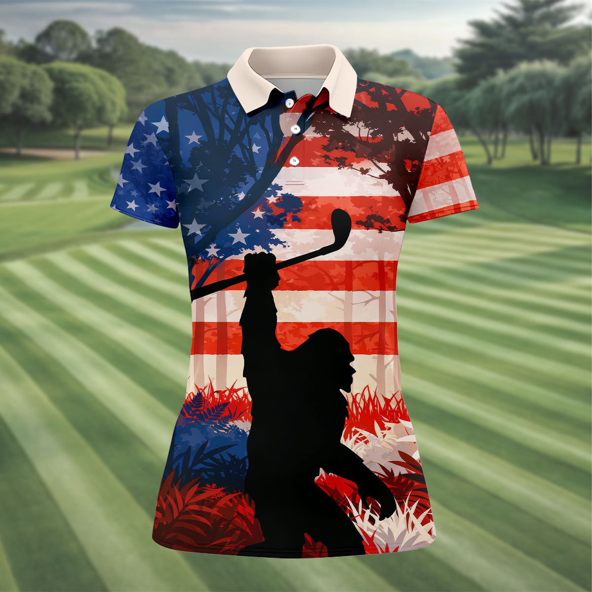 Not All Who Wander Are Lost Funny Bigfoot Golf Shirt For Women, 250th Patriotic Golf Shirt, Ladies Golf Shirts