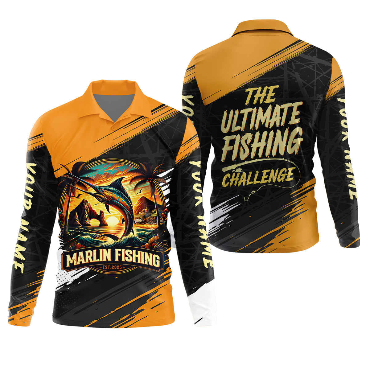 Marlin Fishing SPF Shirts, The Ultimate Fishing Challenge Shirts For Men, Funny Fisherman Gift
