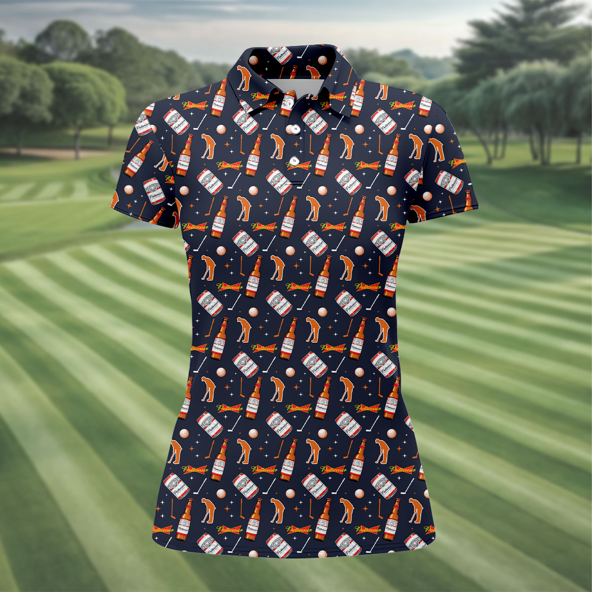 Puttweiser King Of Drive Golf And Beer Funny Golf Shirt, Retro Golf Shirt, Golf Shirt For Women