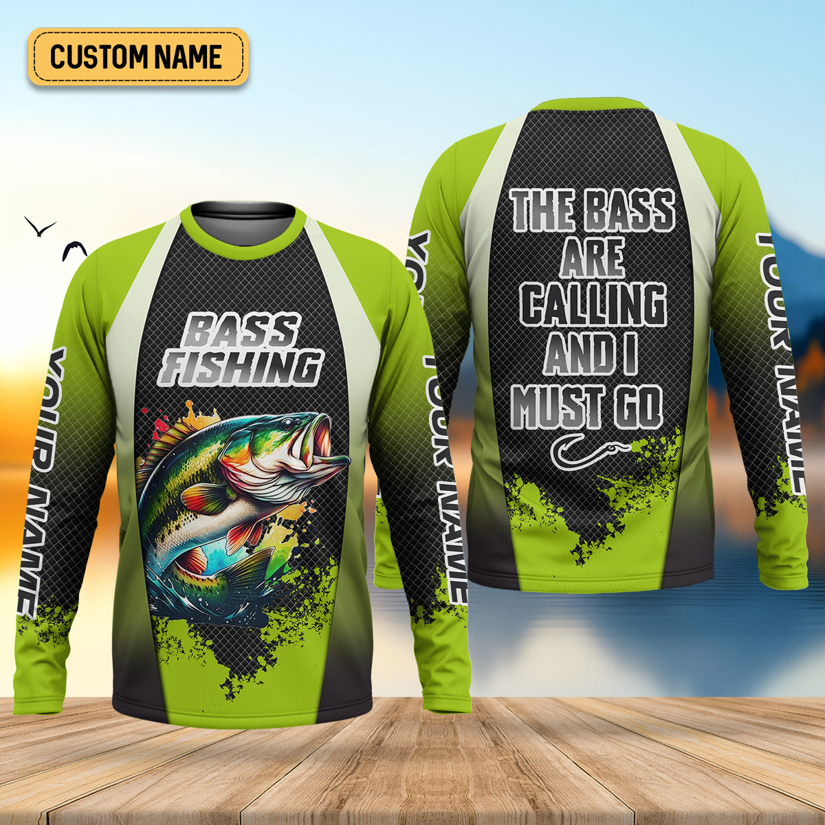 The Bass Are Calling And I Must Go Bass Fishing SPF Shirt For Men, Funny Fishing Shirt, Men's Fishing Shirt