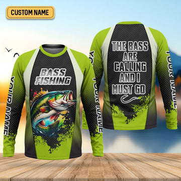 The Bass Are Calling And I Must Go Bass Fishing SPF Shirt For Men, Funny Fishing Shirt, Men's Fishing Shirt