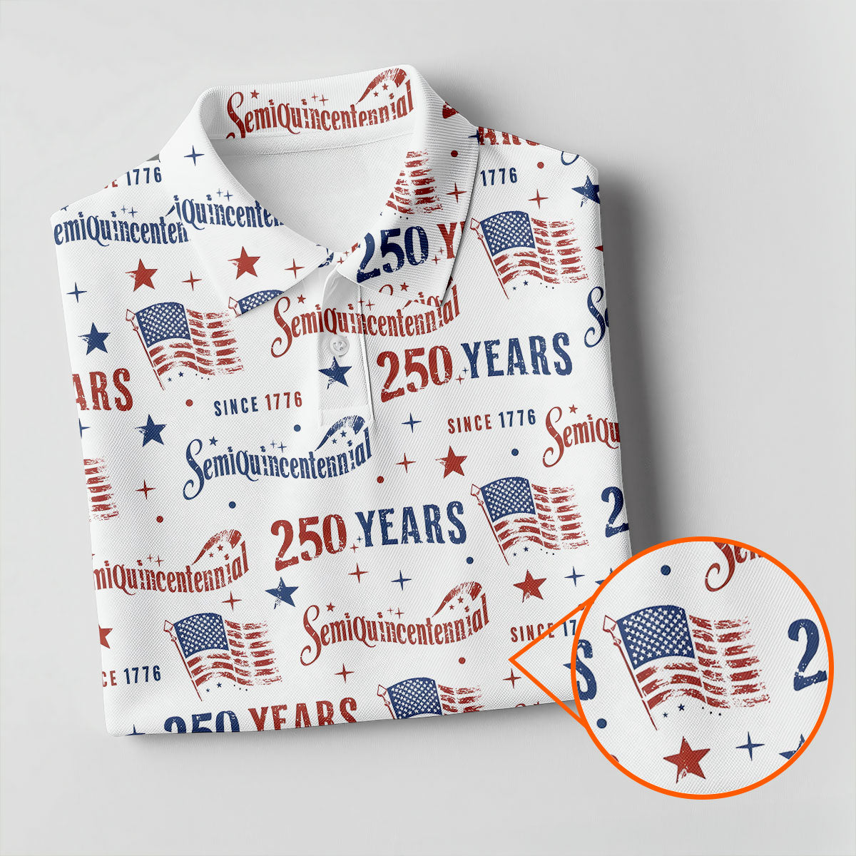 Semiquincentennial 250 Years Since 1776 Ladies Golf Tops, 4th Of July Patriotic Golf Shirt For Women