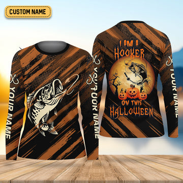 I'm A Hooker On This Halloween Fishing UPF Shirts, Funny Fishing Shirt, Fishing Shirt For Women