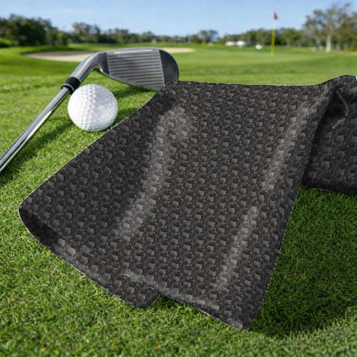 Cat Pattern Golf Towels, Funny Cats Golf Towel, Cat Lover Golf Shirts