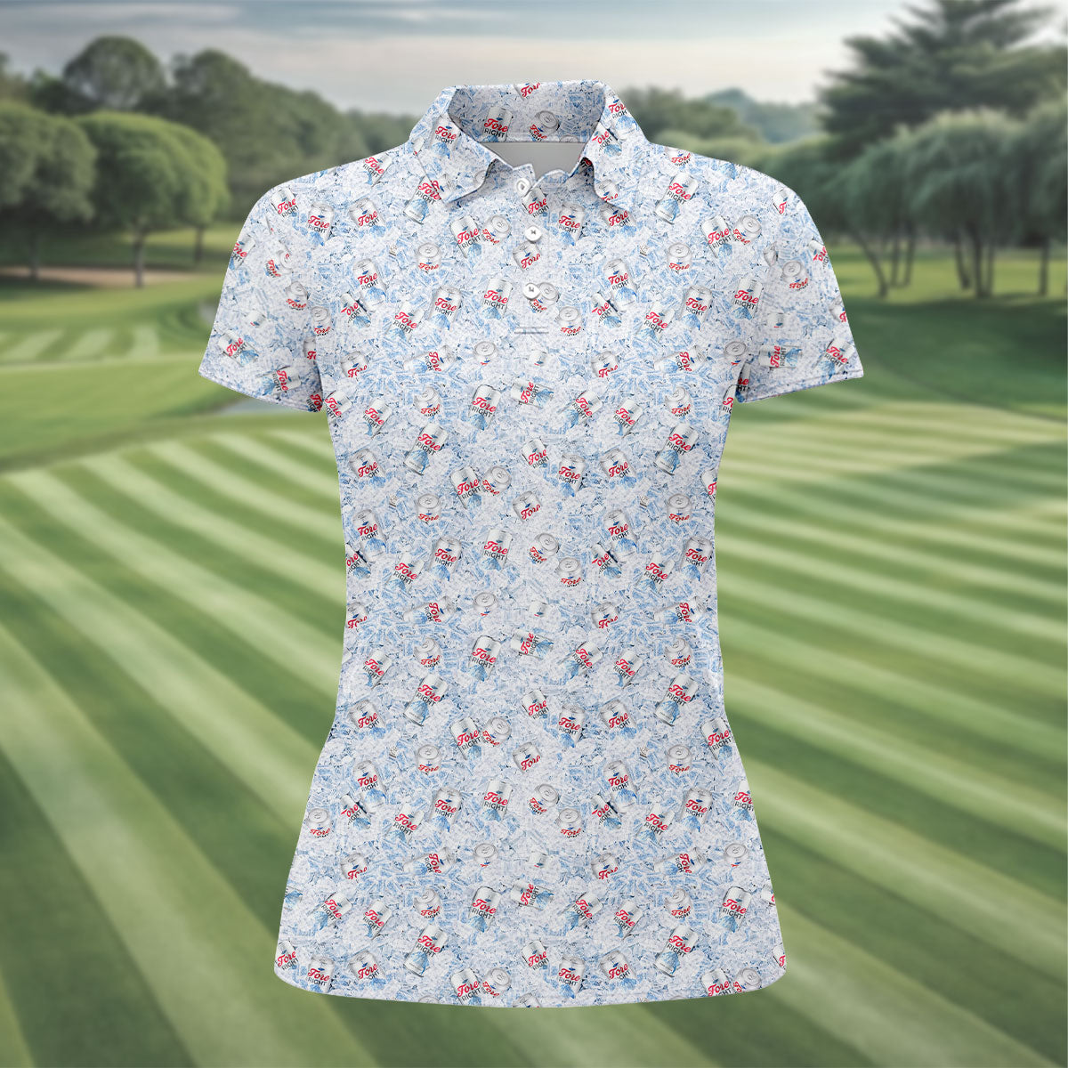 Fore Right Cold As Slice Golf And Beer Fun Women's Golf Shirts, Ladies Golf Shirts
