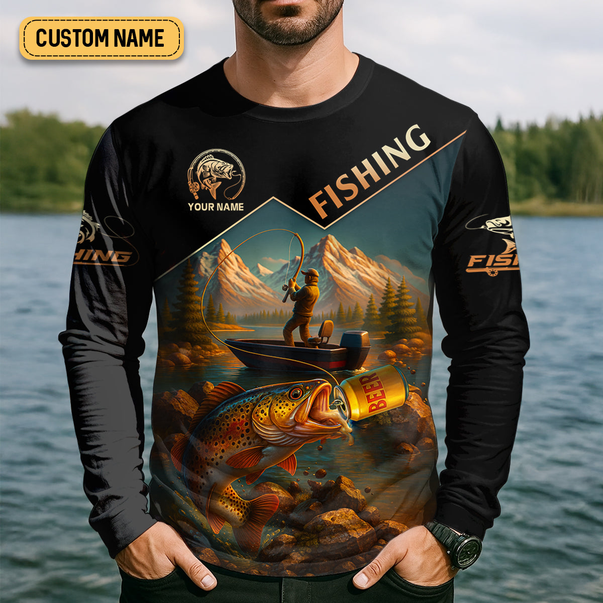 A Fish Or A Buzz I'm Catching Something Fishing UPF Shirts, Performance Fishing Shirts, Fishing Shirts For Men