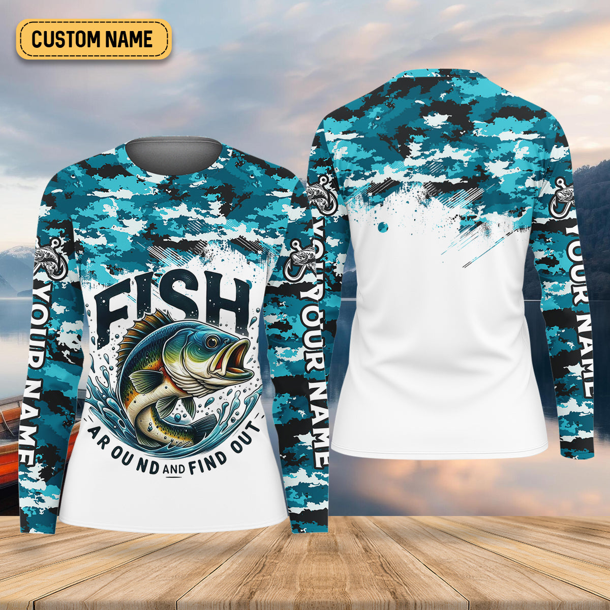 Fish Around And Find Out Bass Fishing Shirt, Long Sleeve Sun Shirt, Women SPF Shirt, Funny Fishing Shirt