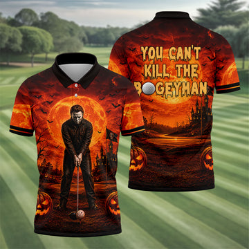 You Can't Kill The Bogeyman Halloween Golf Polo Shirt, Golf Shirts For Men, Mens Golf Polo