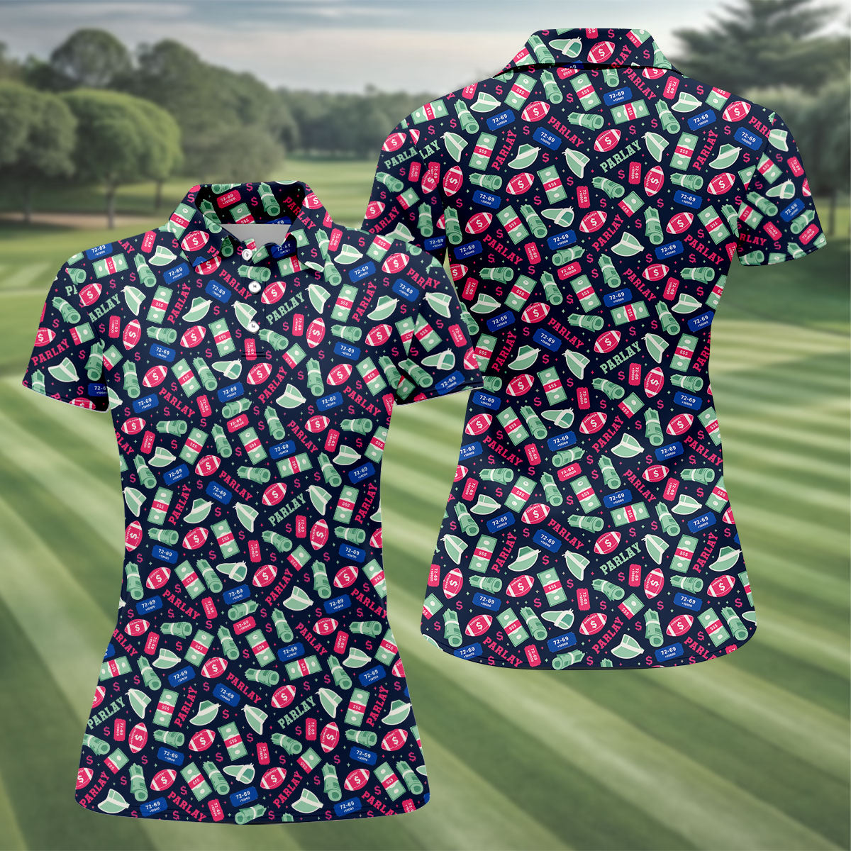 Funny Sports Betting Parlay Hawaiian Golf Shirt, Golf Polo For Women, Printed Golf Shirt